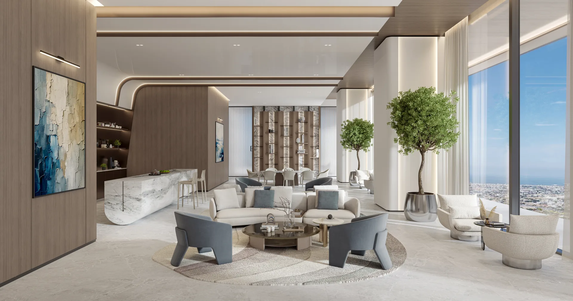 Berkeley Tower by Ellington co-working space (official Ellington render)