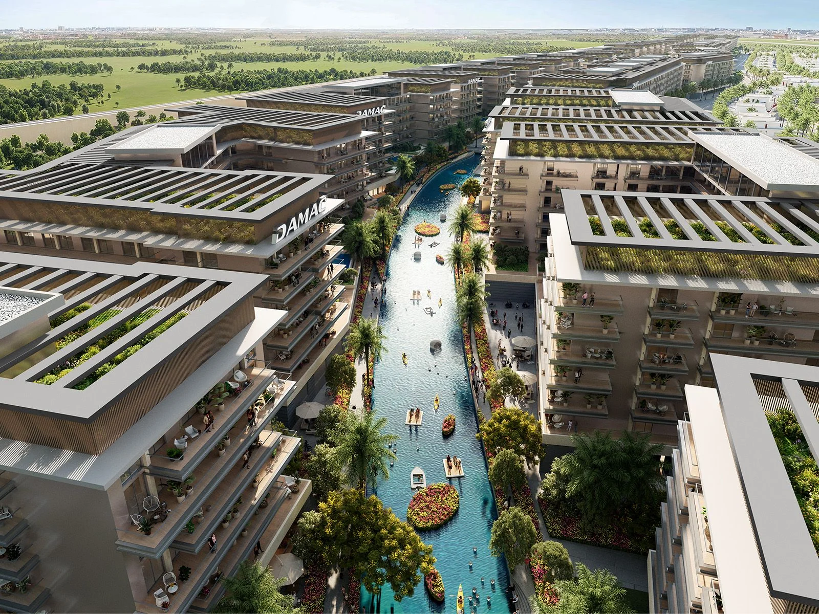 Riverside Views by DAMAC community (official DAMAC render)